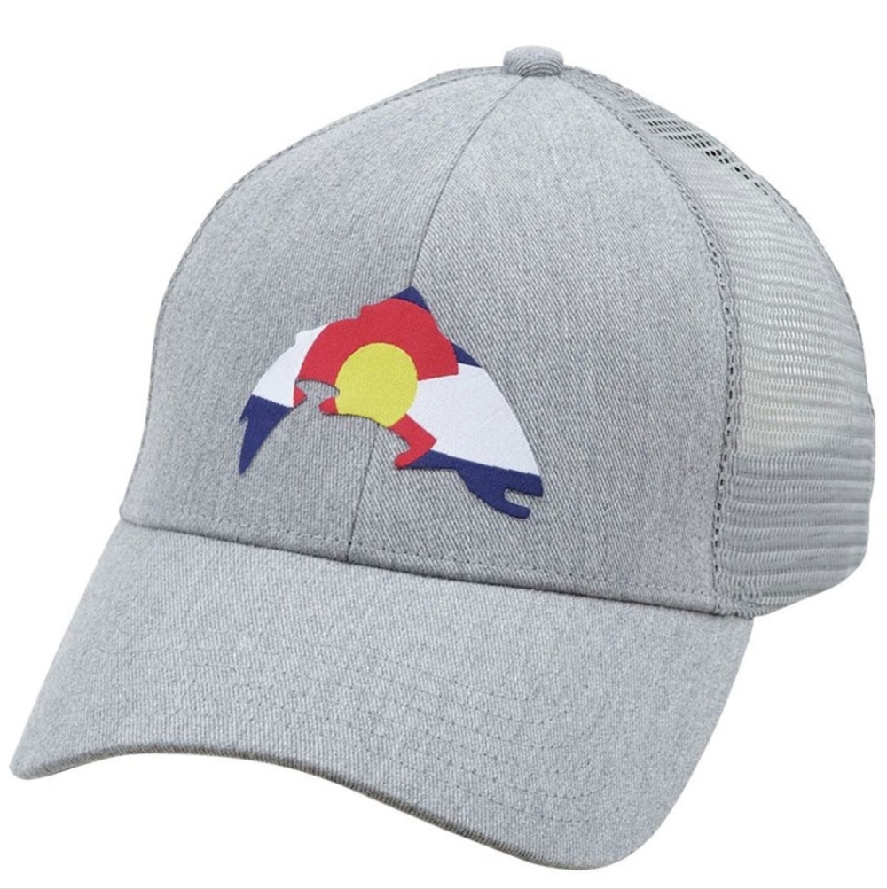 Simms‎ Colorado Patch Trucker Hat Gray Adjustable Snap Back